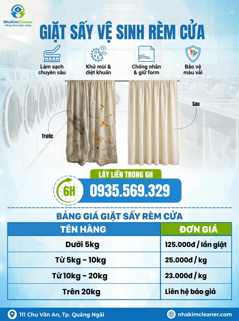 giặt rèm cửa Quảng Ngãi