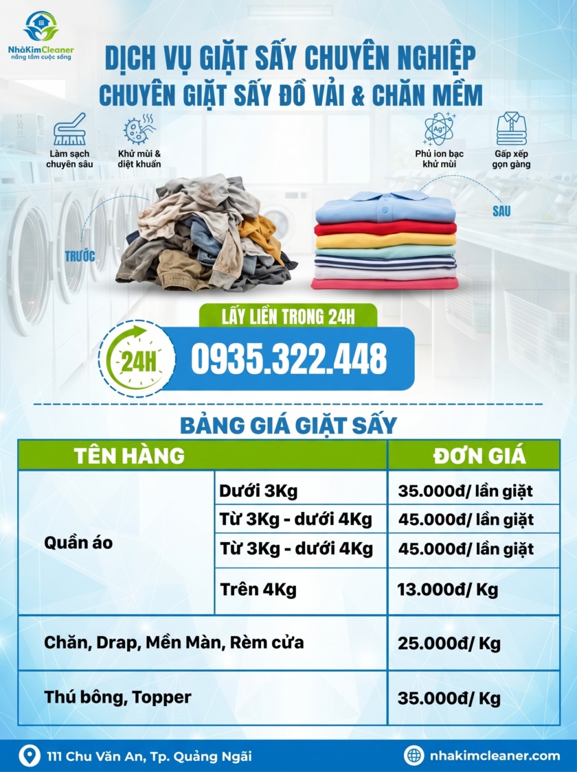 giặt sấy Quảng Ngãi