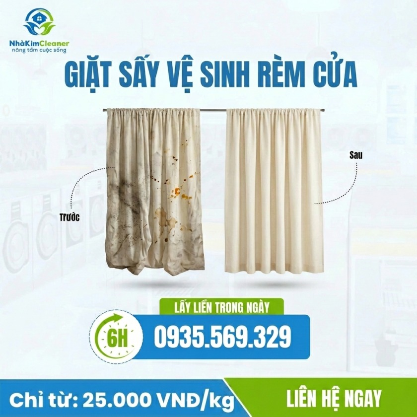 Dịch vụ giặt rèm cửa Quảng Ngãi